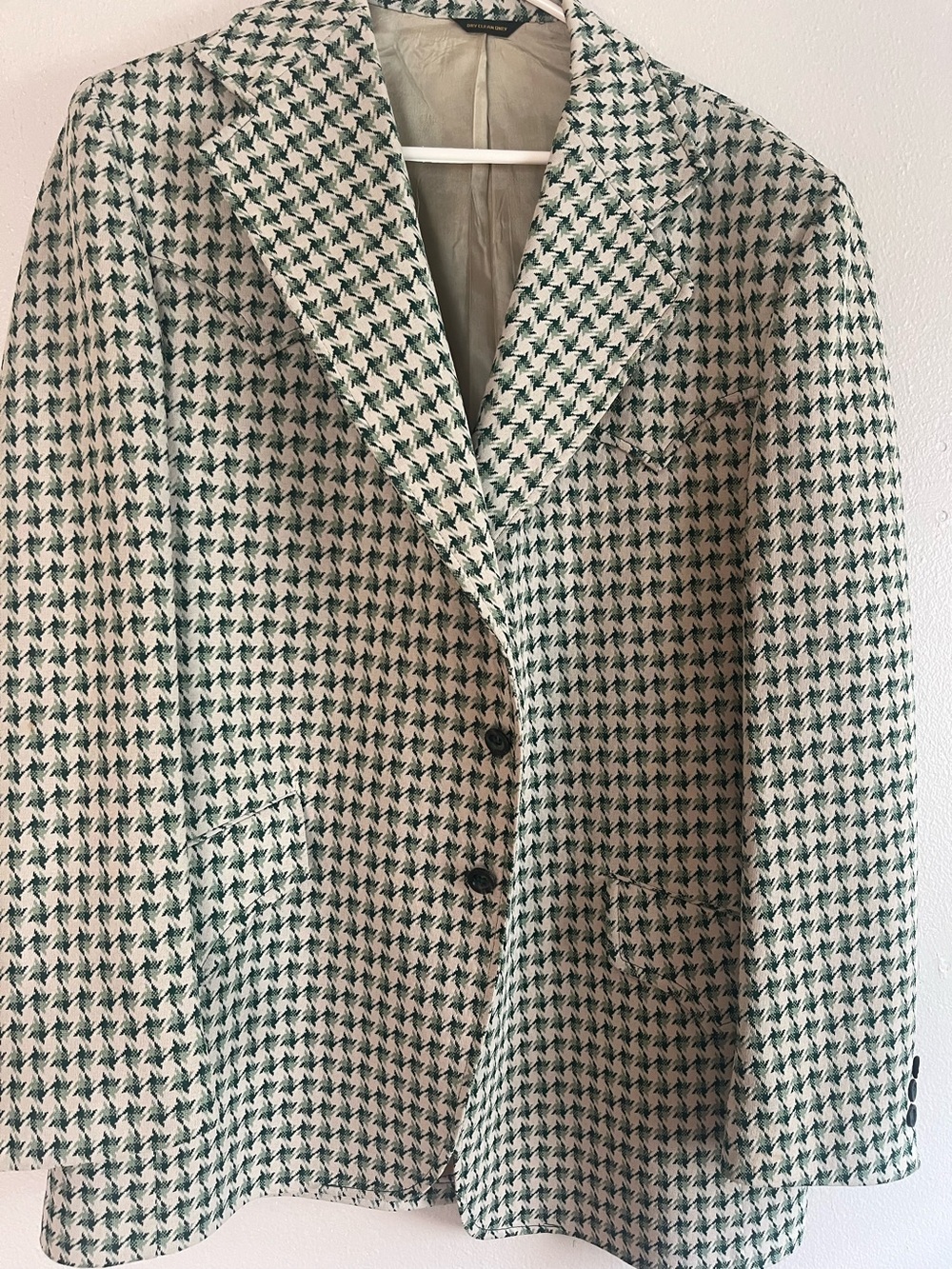 Vintage Miller Green & Cream  Blazer